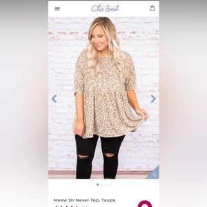 Chic Soul- Leopard/Cheetah blouse babydoll fit